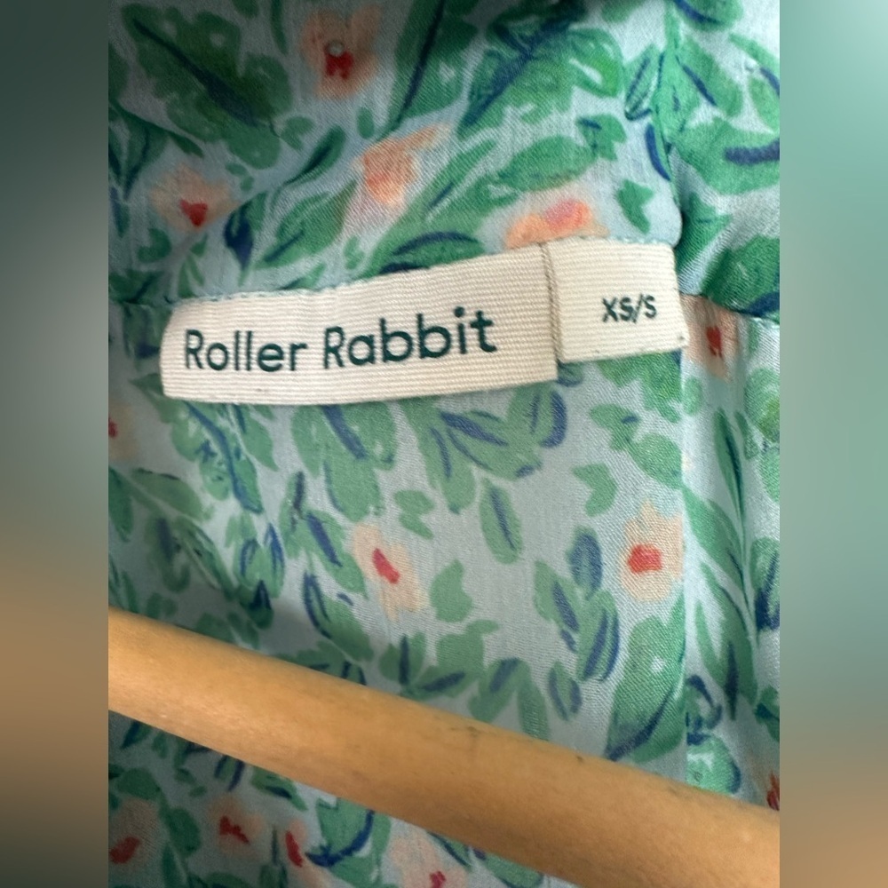 Anthropologie Roller Rabbit Floral Caftan Sz S/XS - Picture 11 of 12